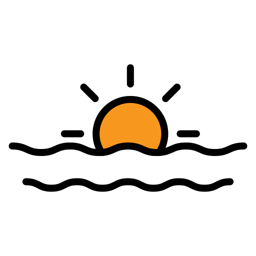 puesta de sol Generic Outline Color icono