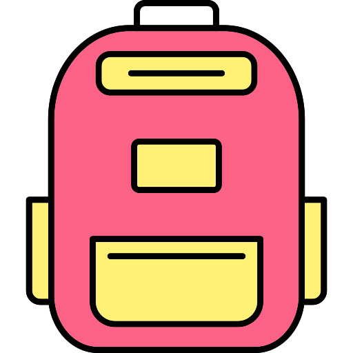 Bagpack Generic Thin Outline Color icon