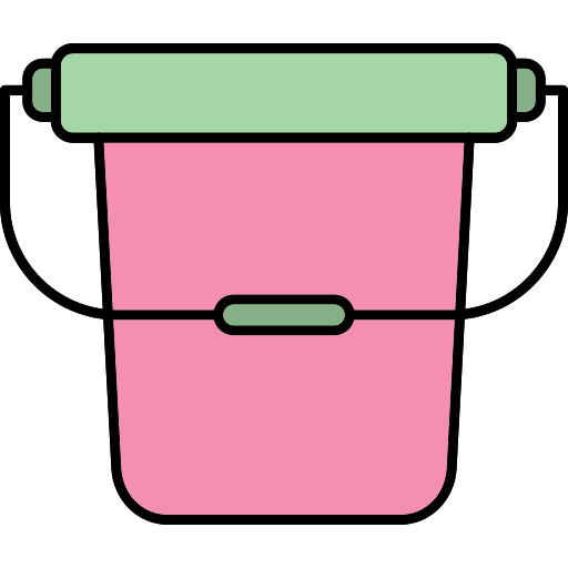 Bucket Generic Thin Outline Color icon
