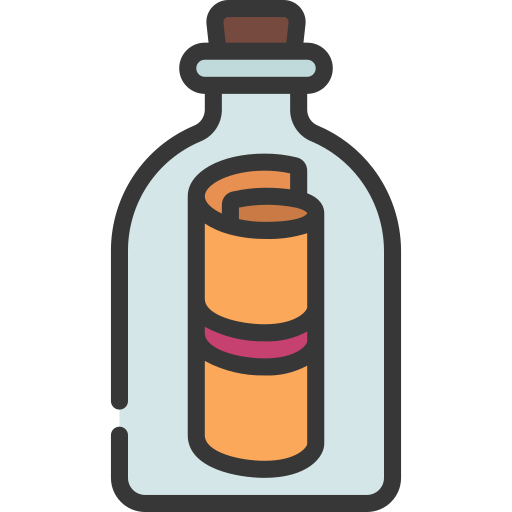 mensagem em uma garrafa Generic Outline Color Ícone