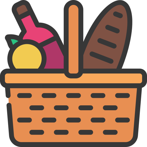 Picnic basket Generic Outline Color icon