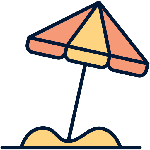 пляжный зонт Generic Outline Color иконка