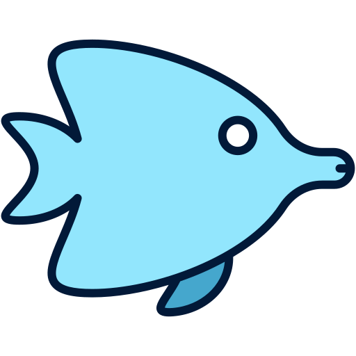 Tropical fish Generic Outline Color icon