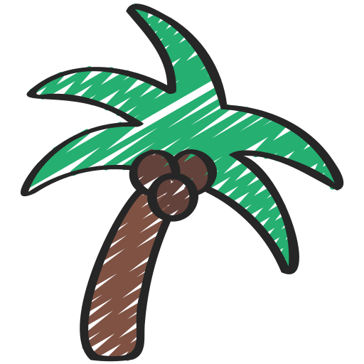 Coconut tree Juicy Fish Sketchy icon