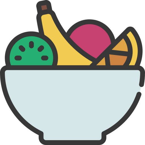 tazón de frutas Generic Outline Color icono