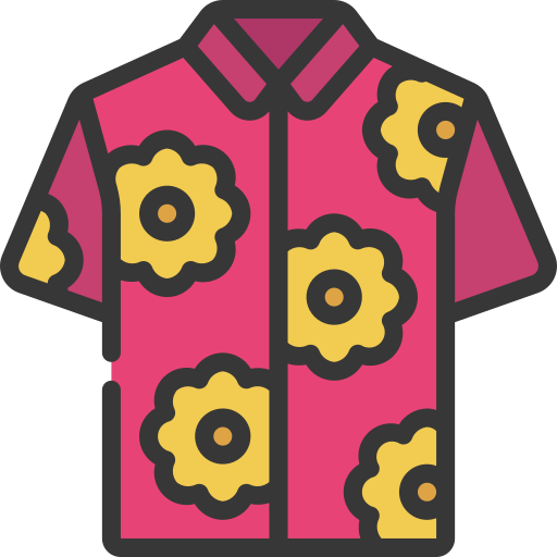 гавайская рубашка Generic Outline Color иконка