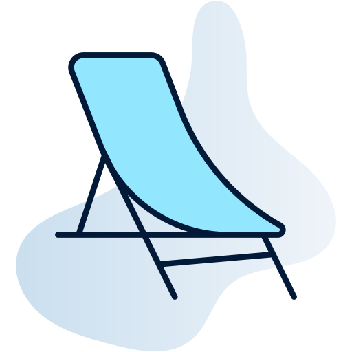 silla de playa Generic Rounded Shapes icono