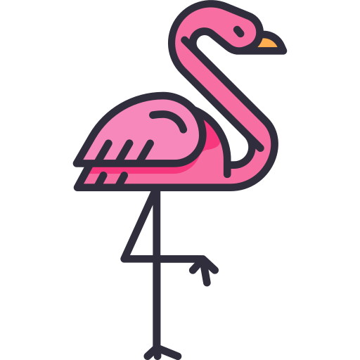 flamingo Generic Outline Color Ícone