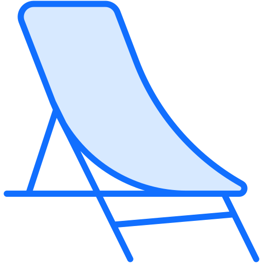 cadeira de praia Generic Blue Ícone