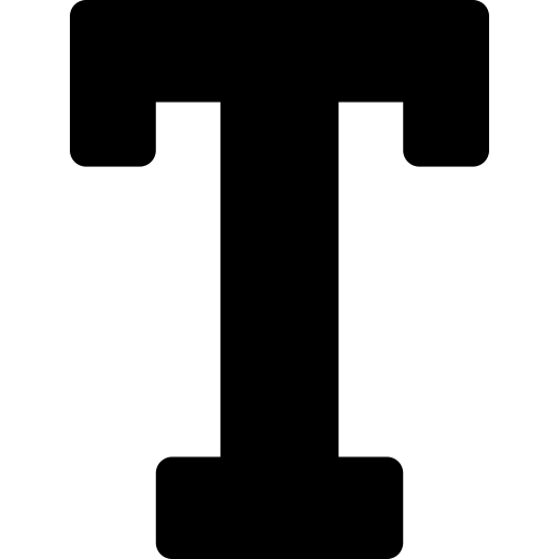 testo Basic Rounded Filled icona