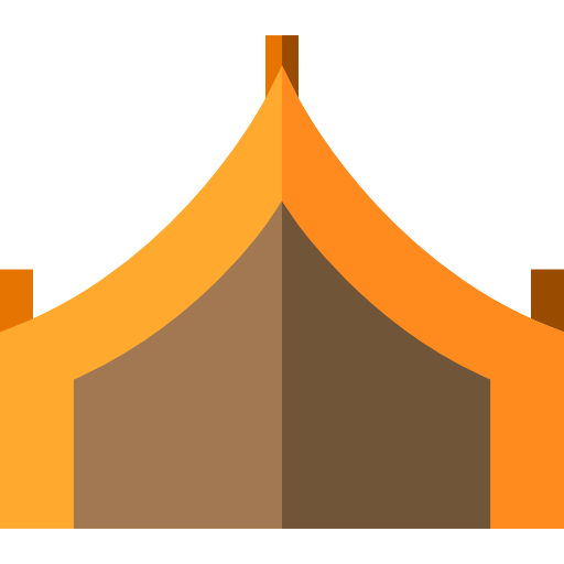 Tent Basic Straight Flat icon