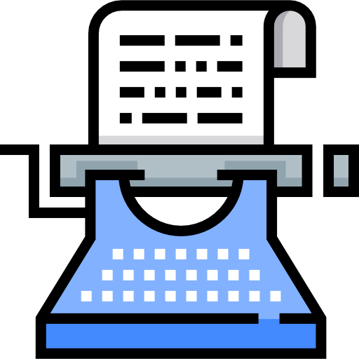 machine à écrire Detailed Straight Lineal color Icône