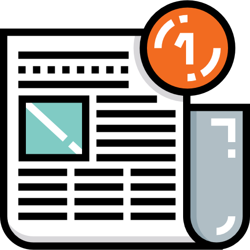 Newspaper Detailed Straight Lineal color icon