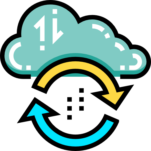 synchronisieren Detailed Straight Lineal color icon