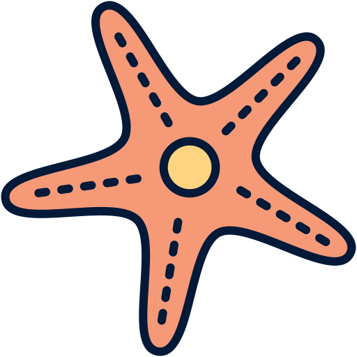 estrella de mar Generic Outline Color icono