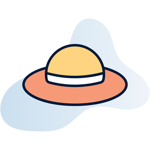 chapeau de soleil Generic Rounded Shapes Icône