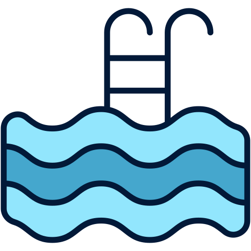 Swimming pool Generic Outline Color icon