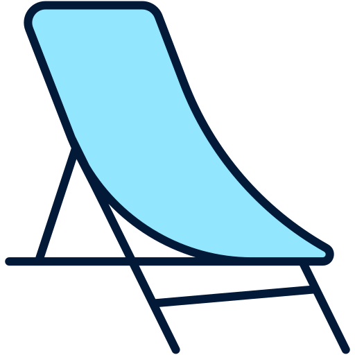 Beach chair Generic Outline Color icon