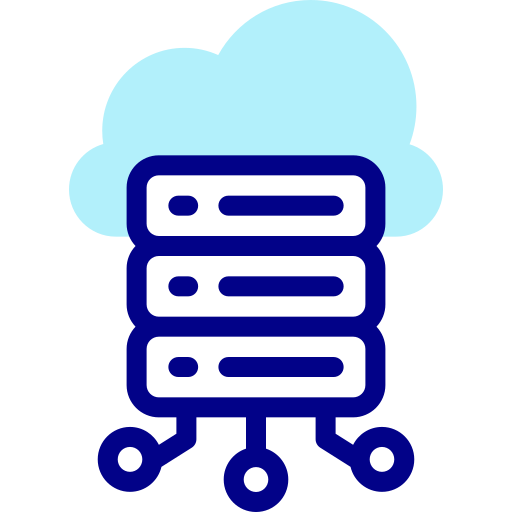 Cloud server Detailed Mixed Lineal color icon