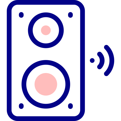 Music speaker Detailed Mixed Lineal color icon