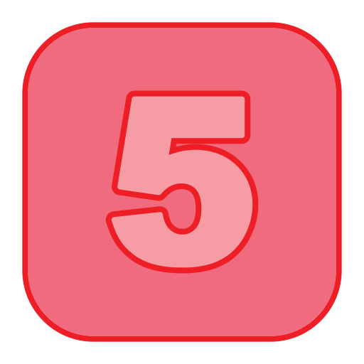 fünf Generic Outline Color icon