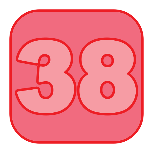 treinta y ocho Generic Outline Color icono