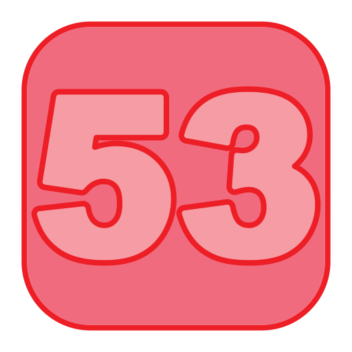 cincuenta y tres Generic Outline Color icono