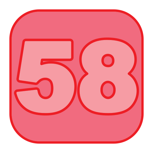 cincuenta y ocho Generic Outline Color icono