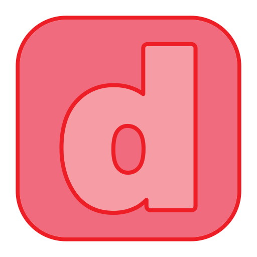 Letter d Generic Outline Color icon