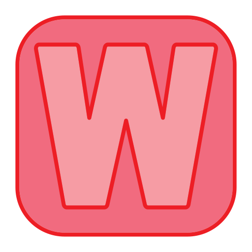letter w Generic Outline Color icoon
