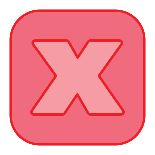 buchstabe x Generic Outline Color icon