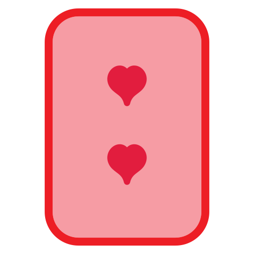 dos de corazones Generic Outline Color icono