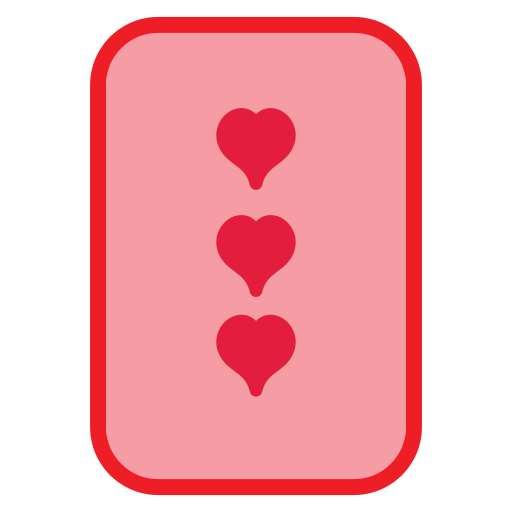 Three of hearts Generic Outline Color icon