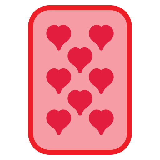 Eight of hearts Generic Outline Color icon