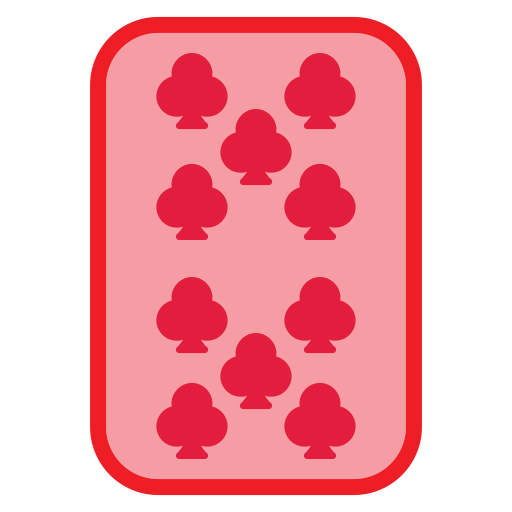 Ten of clubs Generic Outline Color icon