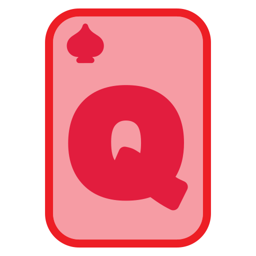 Queen of spades Generic Outline Color icon