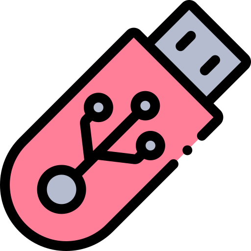 Pendrive Detailed Rounded Lineal color icon