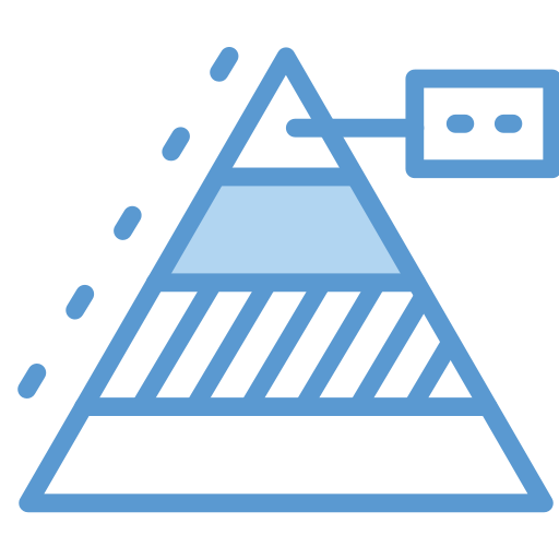 gráfico piramidal Generic Blue icono