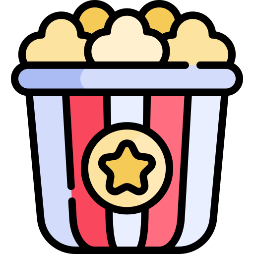 Popcorn Kawaii Lineal color icon