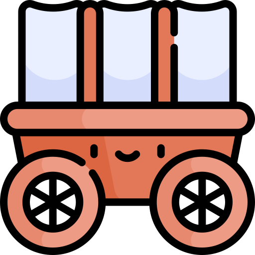 vagón Kawaii Lineal color icono
