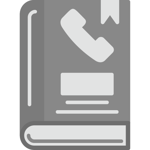 Phone book Generic Grey icon