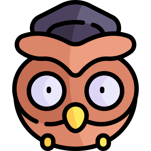 Owl Kawaii Lineal color icon