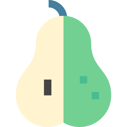 Pear Basic Straight Flat icon