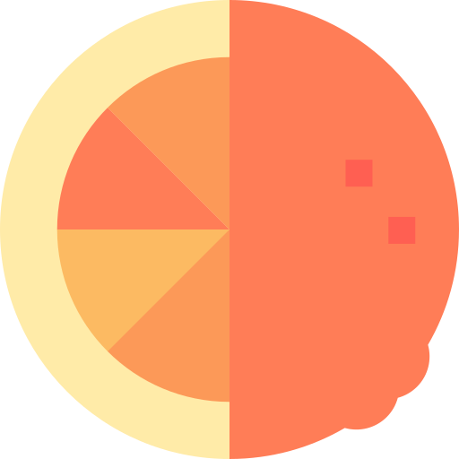 pomarańczowy Basic Straight Flat ikona