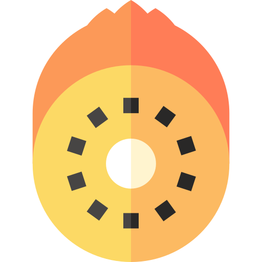 złoty kiwi Basic Straight Flat ikona