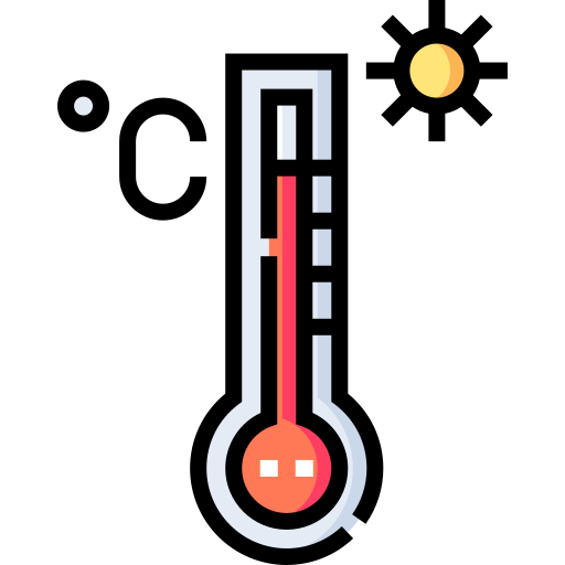 température chaude Detailed Straight Lineal color Icône