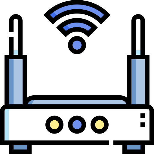enrutador Detailed Straight Lineal color icono
