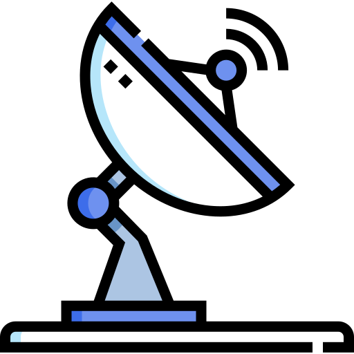 Parabolic antenna Detailed Straight Lineal color icon