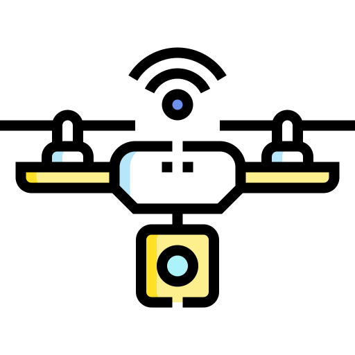 inteligentny dron Detailed Straight Lineal color ikona