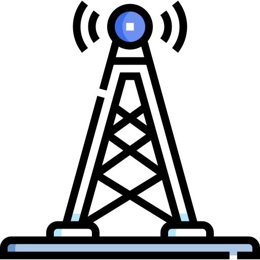 torre di segnalazione Detailed Straight Lineal color icona